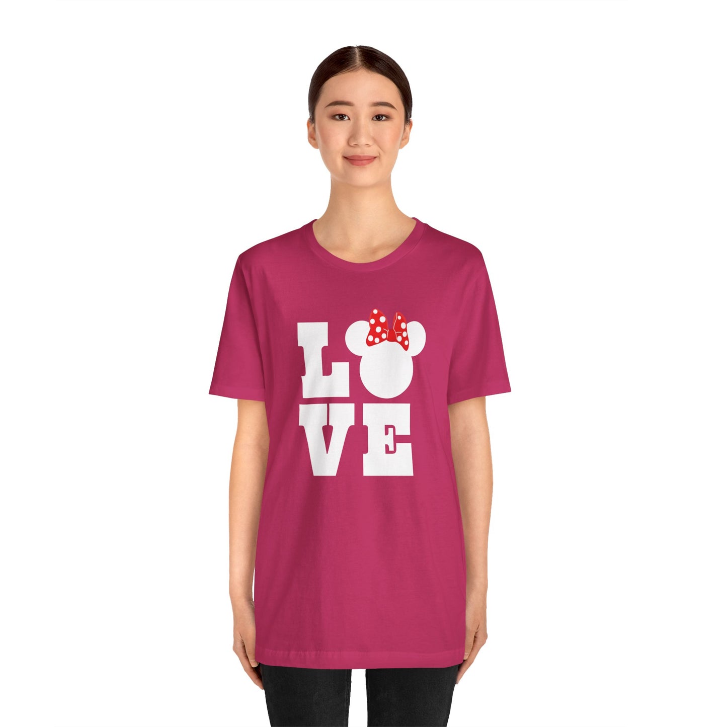 Love Minnie - White Unisex Jersey Short Sleeve Tee