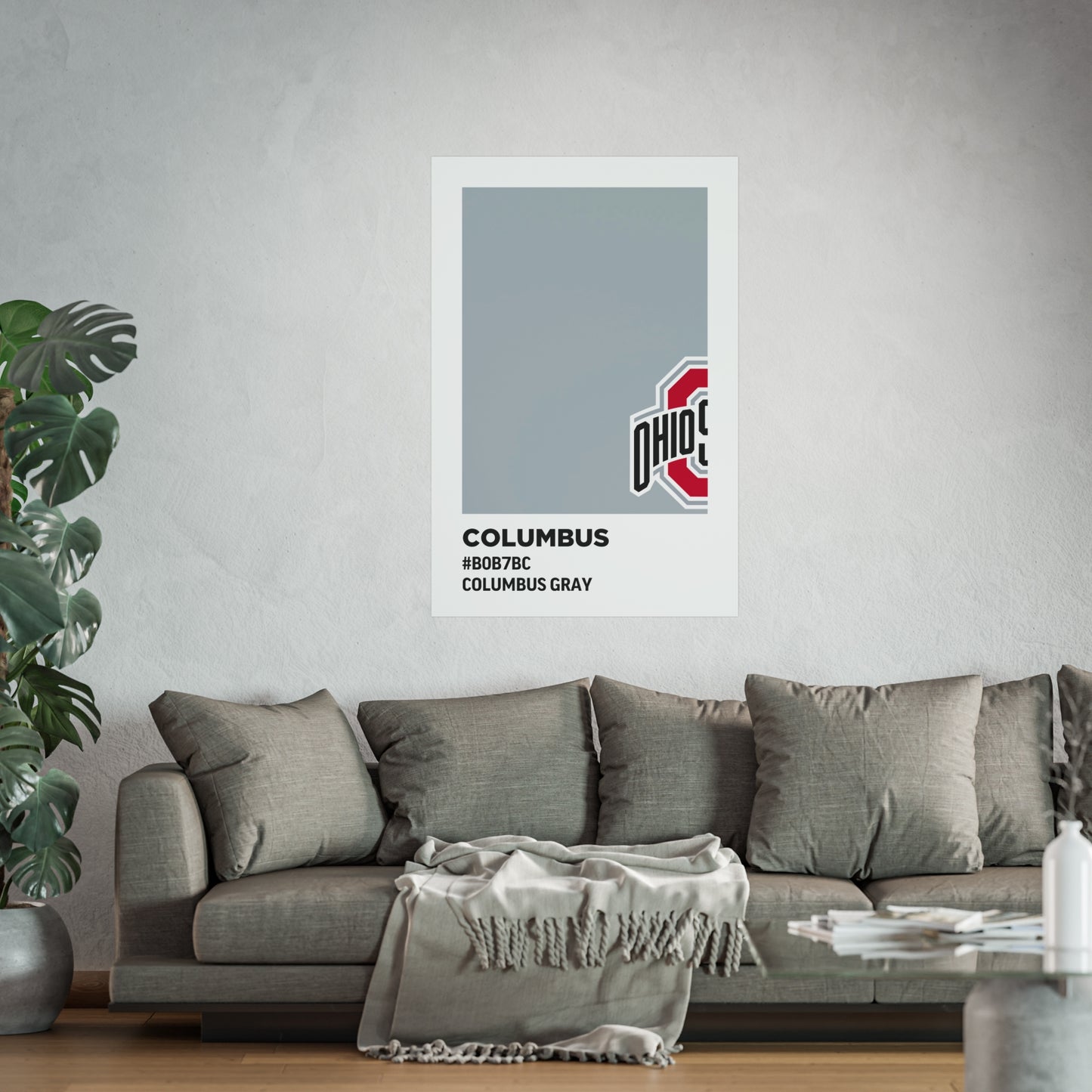 Ohio State University Team Paint Swatch - Primary Logo - Columbus Gray