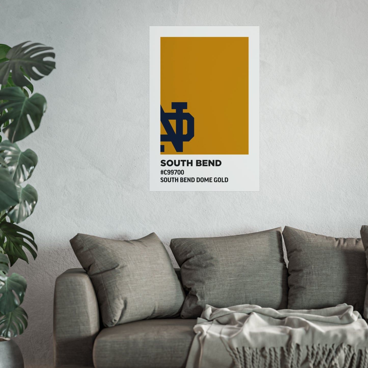 University of Notre Dame Team Paint Swatch - Logo - South Bend Dome Gold