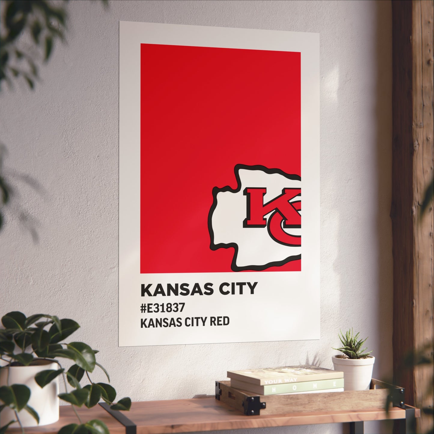 Kansas City Professional Football Team Paint Swatch - Primary Logo Kansas City Red