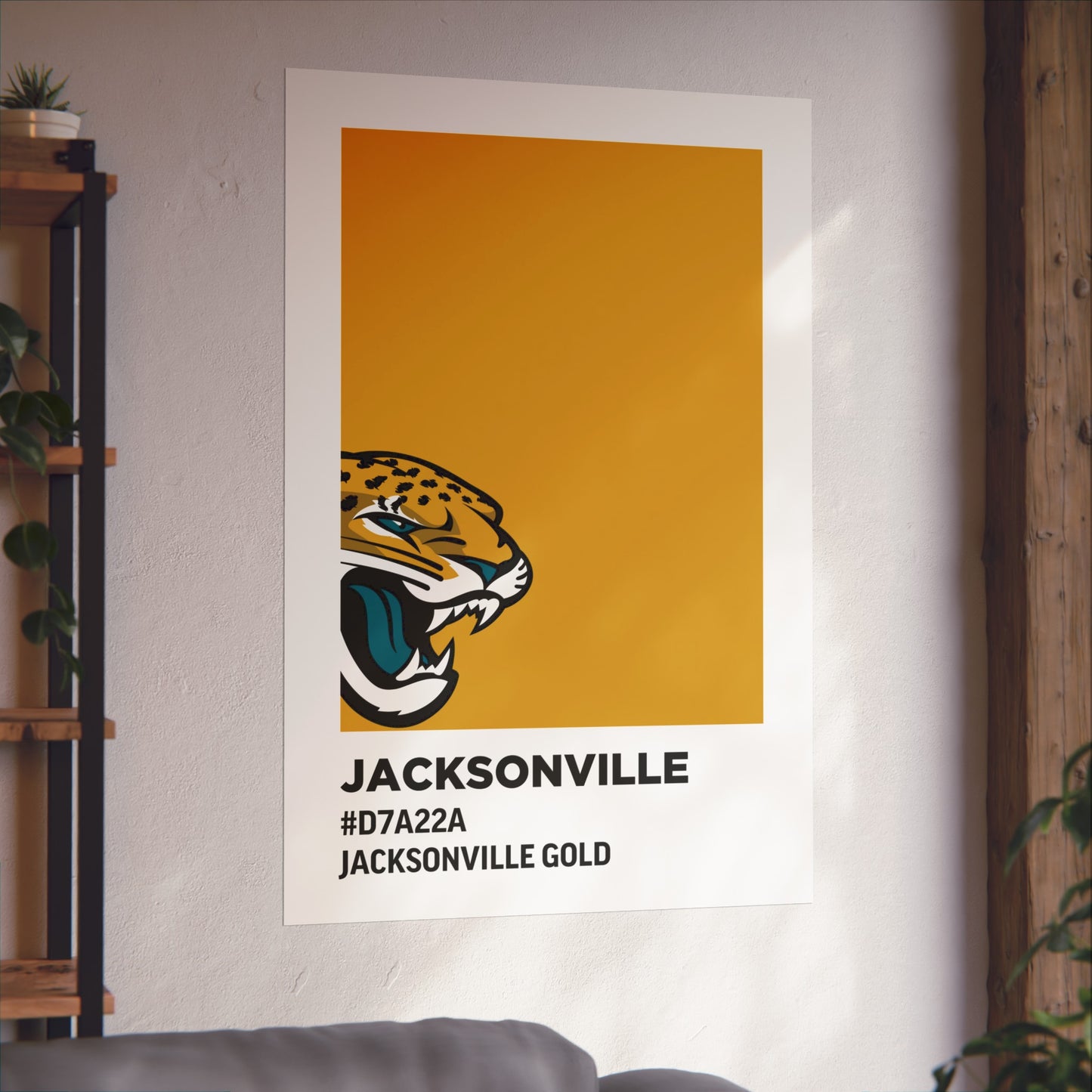 Jacksonville Professional Football Team Paint Swatch - Primary Logo Jacksonville Gold