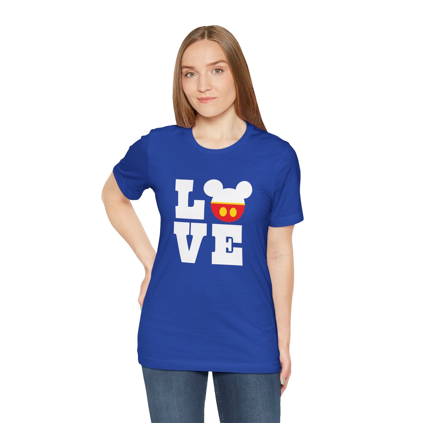 Love Mickey - White Unisex Jersey Short Sleeve Tee