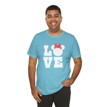 Love Minnie - White Unisex Jersey Short Sleeve Tee