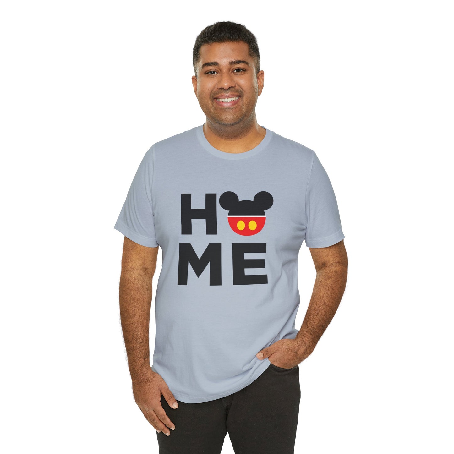 Home Mickey  - Black Unisex Jersey Short Sleeve Tee