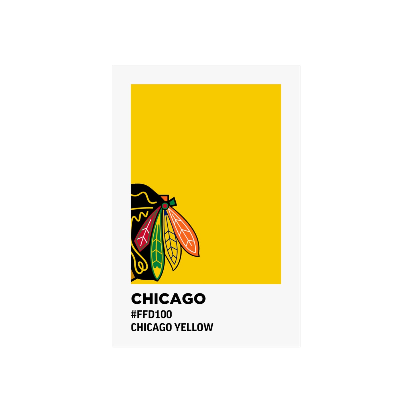 Chicago Professional Hockey Team Paint Swatch - Chicago Feathers Yellow