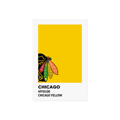 Chicago Professional Hockey Team Paint Swatch - Chicago Feathers Yellow