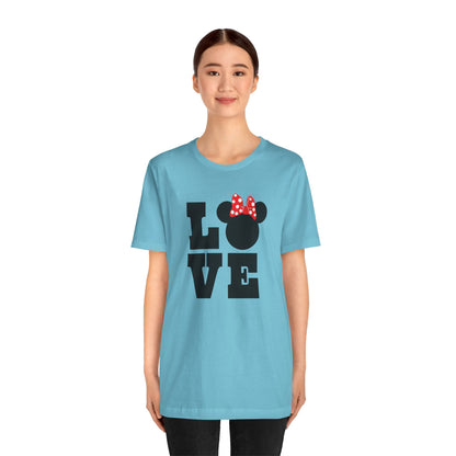 Love Minnie - Black Unisex Jersey Short Sleeve Tee