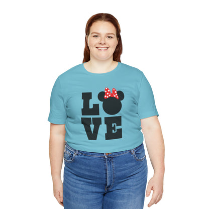 Love Minnie - Black Unisex Jersey Short Sleeve Tee