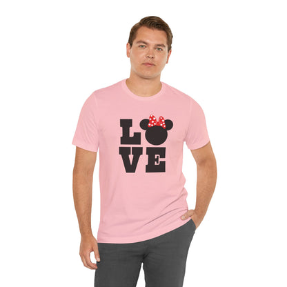 Love Minnie - Black Unisex Jersey Short Sleeve Tee