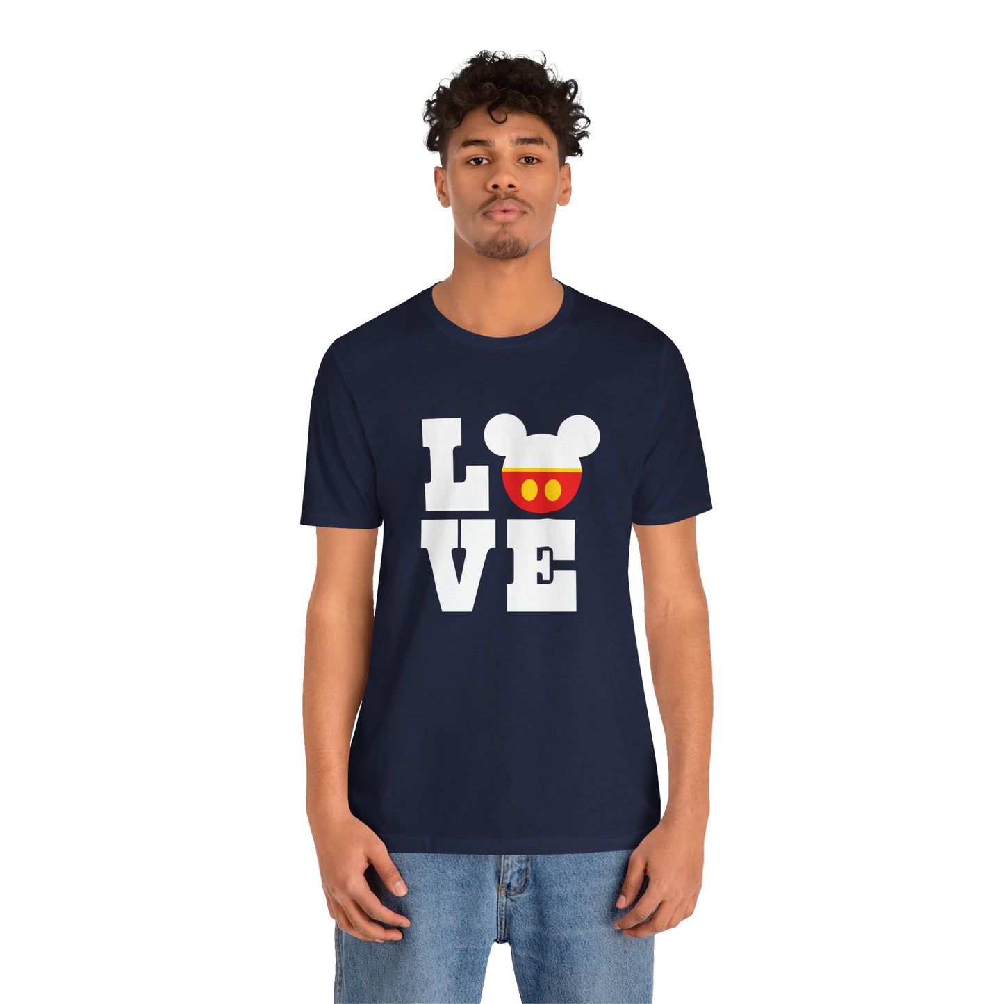 Love Mickey - White Unisex Jersey Short Sleeve Tee