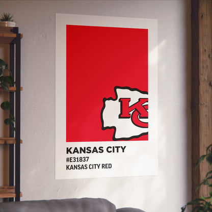 Kansas City Professional Football Team Paint Swatch - Primary Logo Kansas City Red