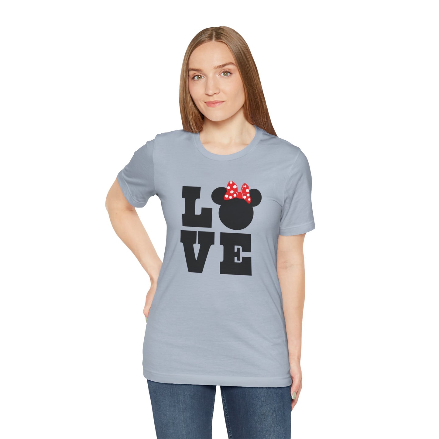 Love Minnie - Black Unisex Jersey Short Sleeve Tee