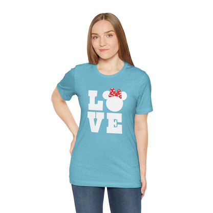 Love Minnie - White Unisex Jersey Short Sleeve Tee