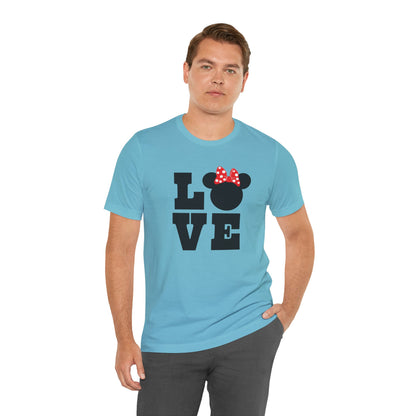 Love Minnie - Black Unisex Jersey Short Sleeve Tee