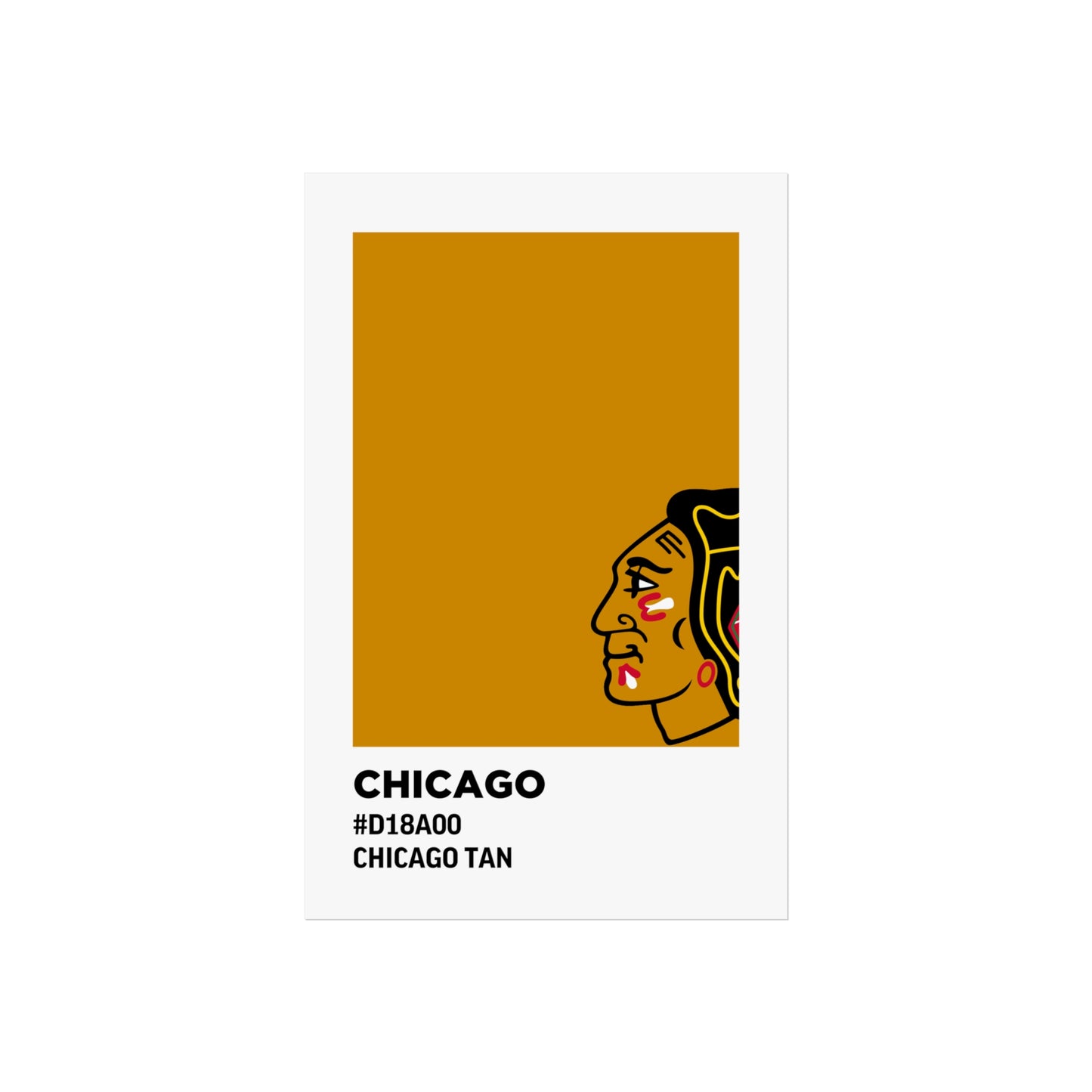 Chicago Professional Hockey Team Paint Swatch - Chicago Gold