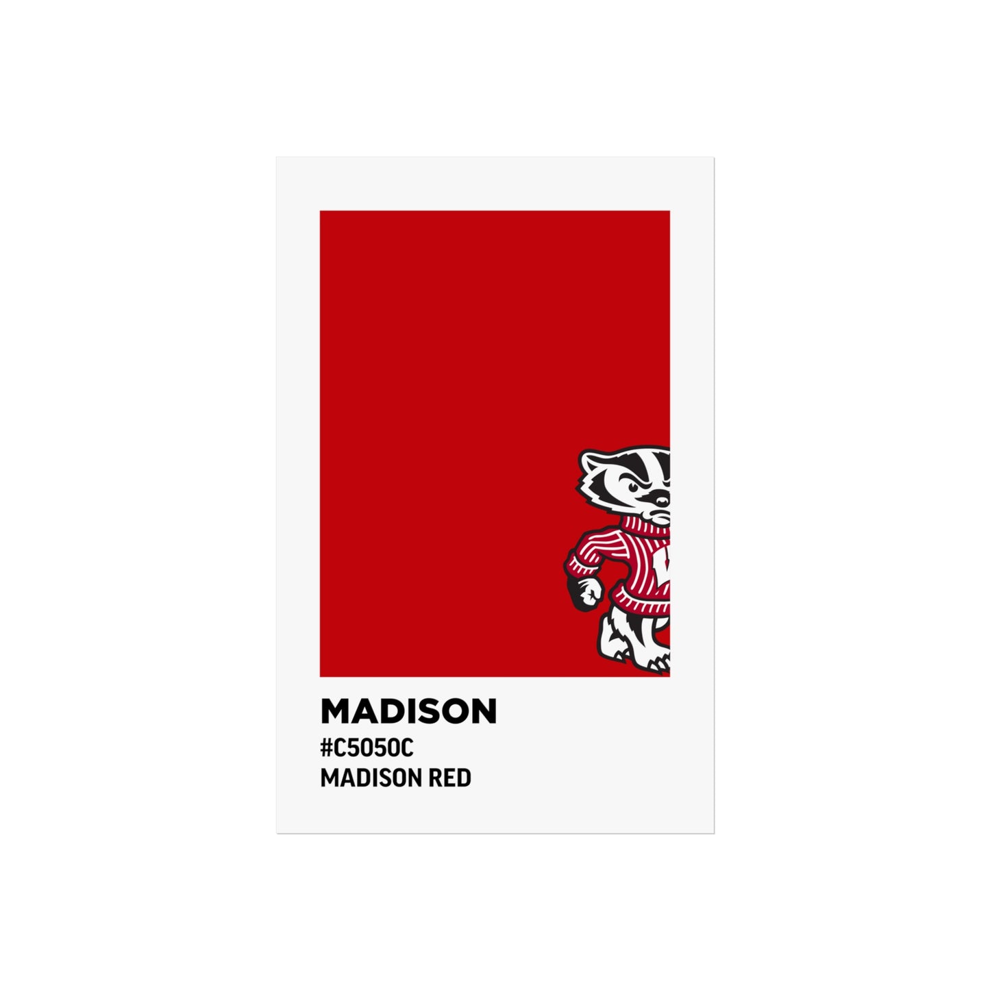 Madison Wisconsin College Team Paint Swatch - Madison Red