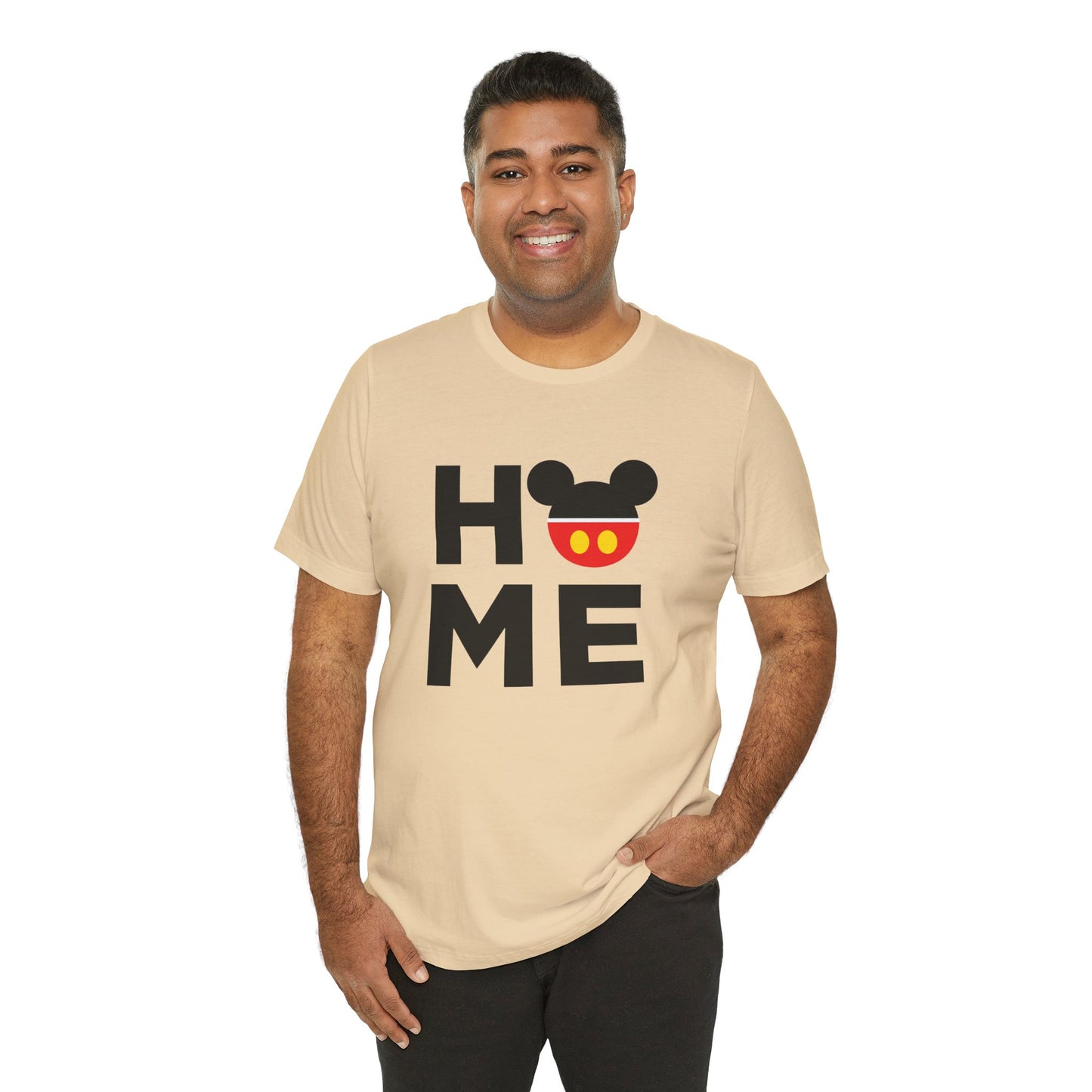 Home Mickey  - Black Unisex Jersey Short Sleeve Tee