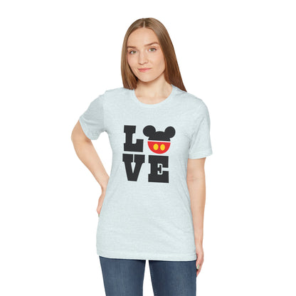 Love Mickey - Black Unisex Jersey Short Sleeve Tee