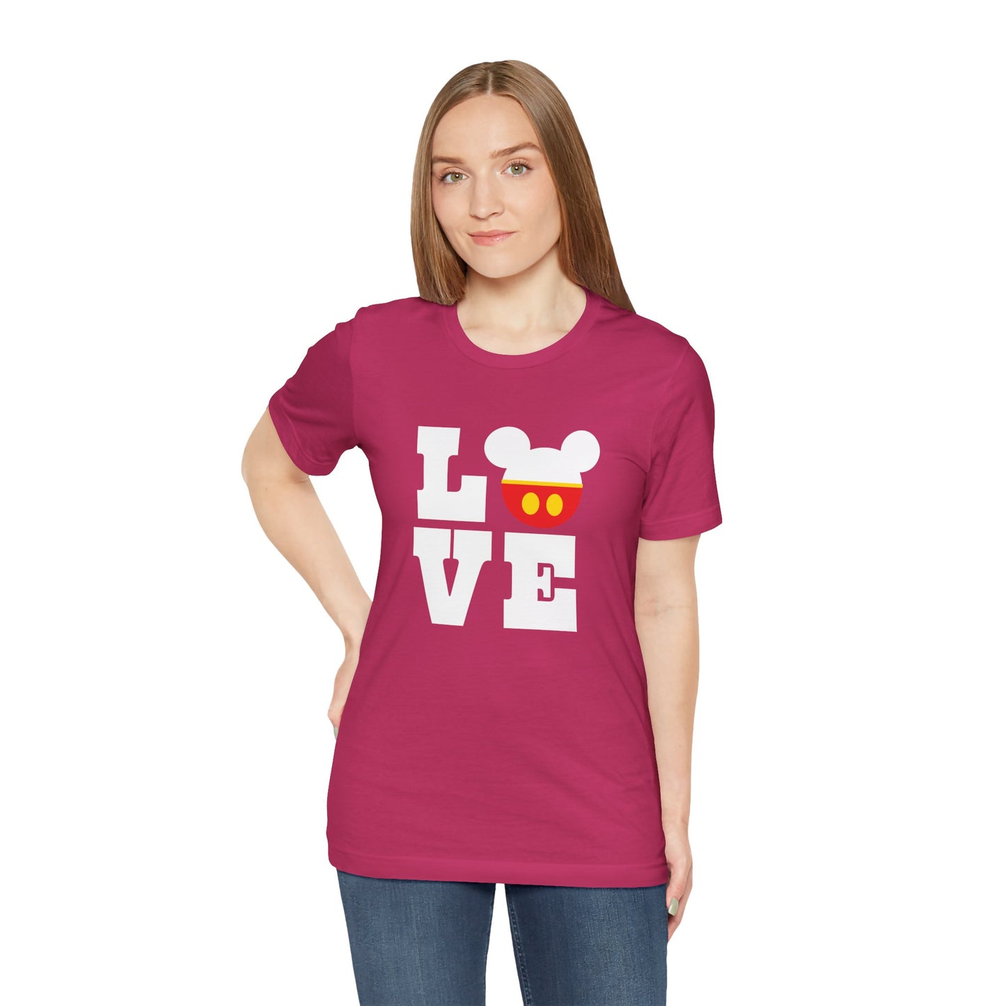 Love Mickey - White Unisex Jersey Short Sleeve Tee