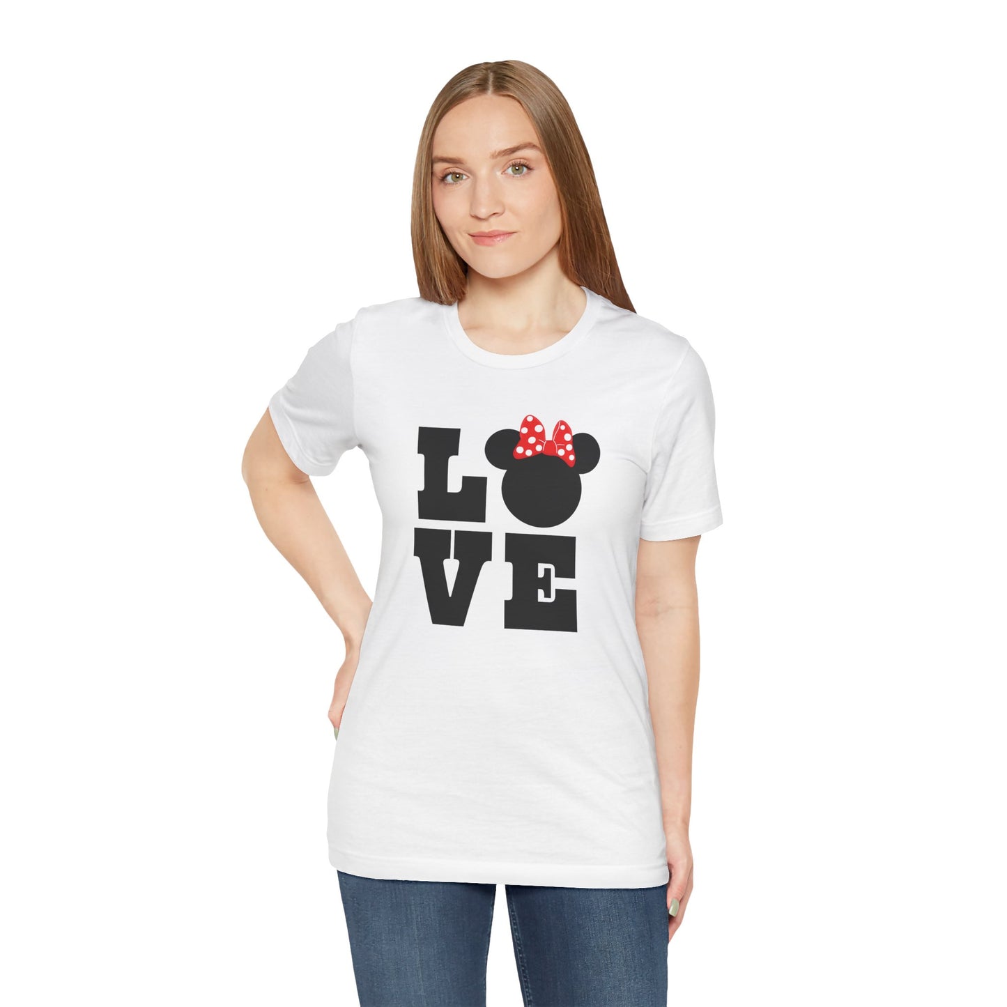 Love Minnie - Black Unisex Jersey Short Sleeve Tee