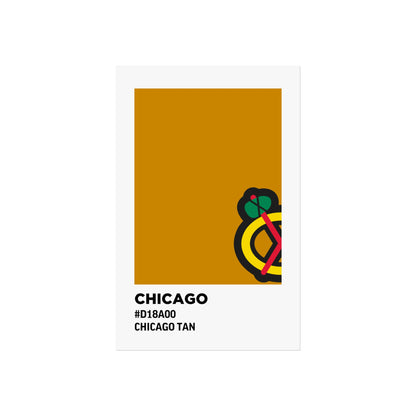 Chicago Professional Hockey Team Paint Swatch - Chicago Secondary Logo Gold