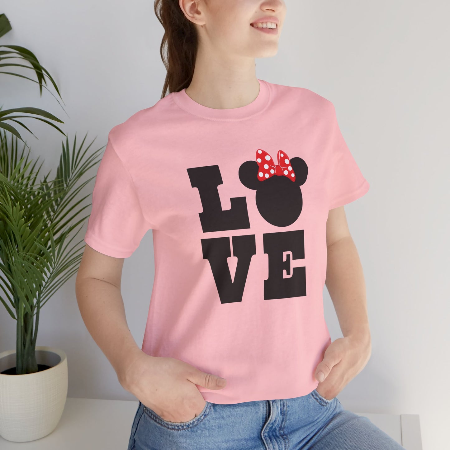 Love Minnie - Black Unisex Jersey Short Sleeve Tee