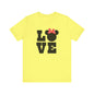 Love Minnie - Black Unisex Jersey Short Sleeve Tee