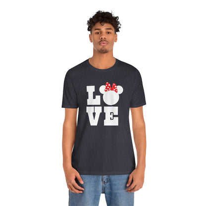 Love Minnie - White Unisex Jersey Short Sleeve Tee